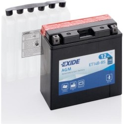 Batterie moto Exide ET14B-BS 12V 12Ah 190A AGM - 1